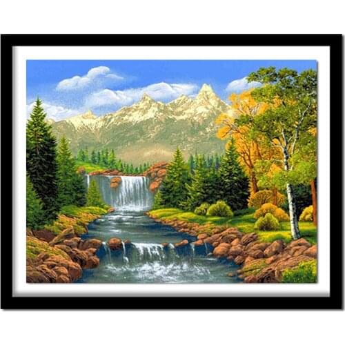 5D Diamond Embroidery Landscape Waterfall DIY Diamond Painting Diamond Crafts Gifts Diamond Pattern Paintings Rhinestones