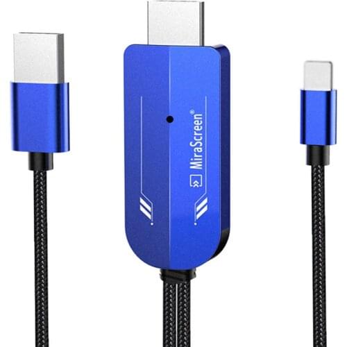 HDMI-compatible Display Adapter 1080P HD Lightning to HDMI-compatible Cable, 6.6ft In-line USB Interface for iPhone iPad
