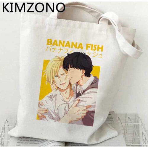 Banana Fish shopping bag shopper shopping shopper eco bolsa cotton bag reusable sacola sac toile