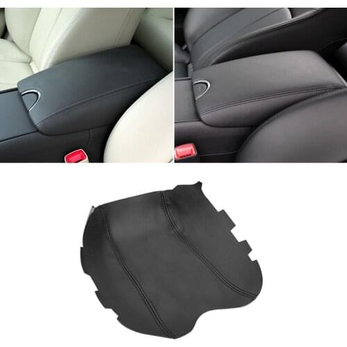 Center Armrest Leather Cover For Infiniti G37 2010 2011 2012 2013 2014 Car Central Armrest Box Panel Skin Cover Sticker Trim