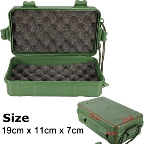 Portable Shockproof Outdoor Airtight Survival Storage Case Shockproof Waterproof Camping Travel Container Carry Storage Box Size