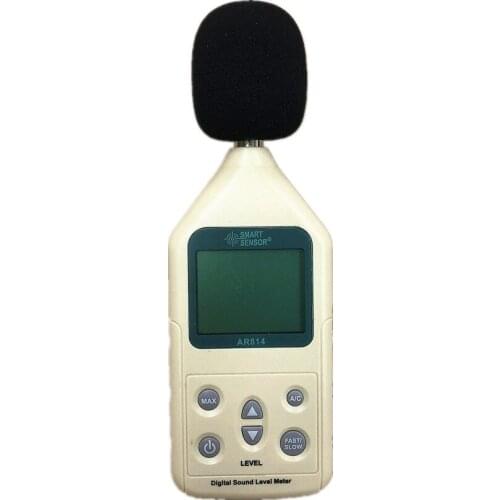 Digital Sound Level Tester Decibel DB Meter Smart Sensor AR814 Measuring Range 30~130dB Noise Level Meter