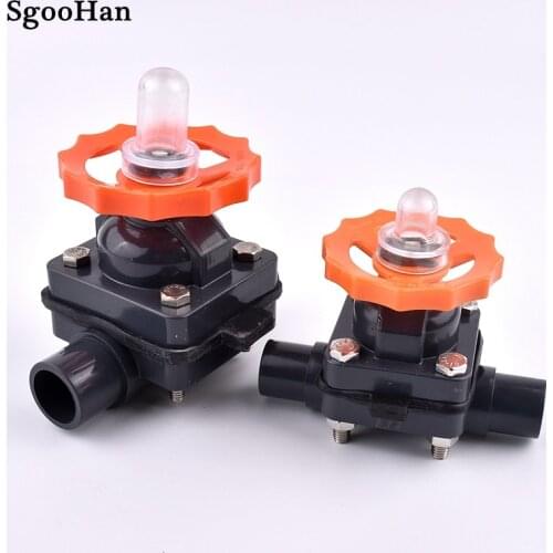 O.D 20~110mm PVC Diaphragm Valve Aquarium Fish Tank Drainage Gate Valve Garden Irrigation Adapter Industrial Water Pipe Fittings