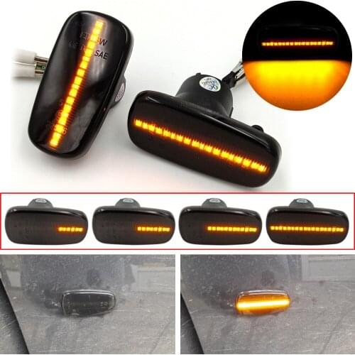 2Pcs Dynamic Blinker For Toyota Land Cruiser Prius Kluger Wish RAV4 Altezza Crown Lexus LED Side Marker Light Turn Signal Lamp