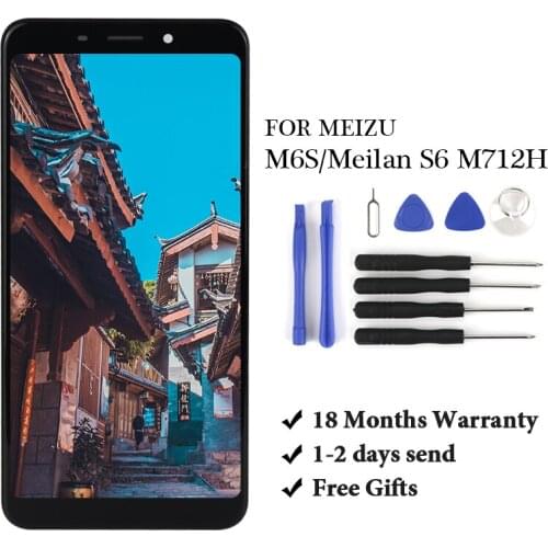 18 month Warranty + Touch Screen For Meizu M6S / Meilan S6 Mblu S6 M712H M712Q Display Digitizer Assembly With Black / White