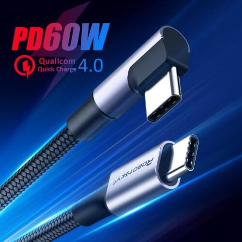 USB C to USB Type C for Samsung S20 PD 60W Cable For MacBook Pro iPad Pro2020 Quick Charge 4.0 USB-C Fast USB Charge Cord