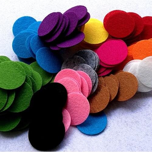 100pcs 3CM Round Colorful Felt Patches Fabric Pads Felts Flower Sewing Accessories Dolls Toys Home Wall Stickers Handmade Crafts