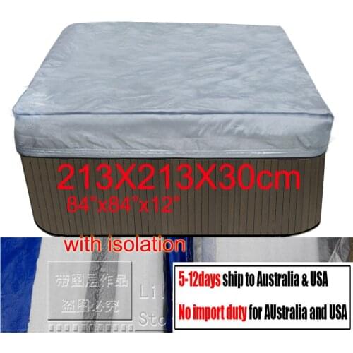 Hot tub cover cap prevent snow, rain and dust, 213x213x30 84" x 84". x 12 in.) ,can customize spa, swim spa cover bag