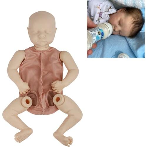20 Inch 51CM Body Bebe Reborn Doll DIY Blank Doll Kit Realistic Newborn Fabric Unpainted Unfinished Parts