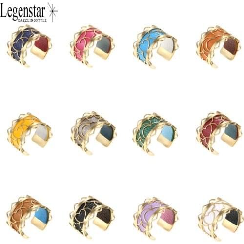 Legenstar Adjustable Star Moon Rings For Women Aneis Feminino Bijoux Femme Bague Stainless Steel Interchangeable Leather Rings