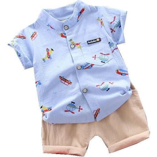 Baby Boys Girls Cotton Summer Clothes Children Cartoon Printed T Shirts Shorts 2Pcs/sets Infant Kids Fashion Toddler Tracksuits
