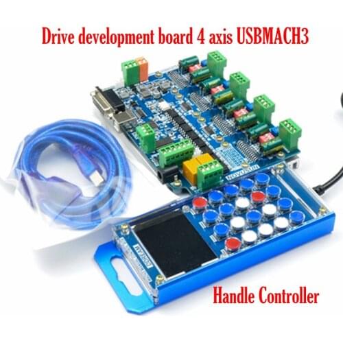 New Style USB MACH3 4 Axis Drive Development Board with Handle Controller for CNC Router