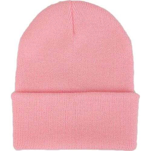 Unisex Autumn Winter Candy Color Elastic Knitted Hat Beanie Skull Cap Headgear