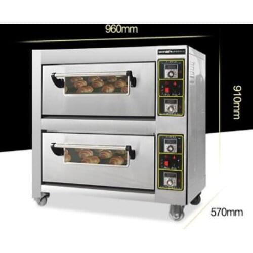 Commercial Electric oven 6800w baking oven double layers double plates baking bread cake bread Pizza machine 1pc