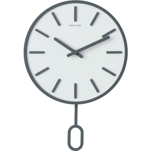 Simple Nordic Wall Clock Modern Design Pendulum Mechanical Wood Creative Wall Clock Home Decor Hanging Bedroom Reloj De Pared 3d
