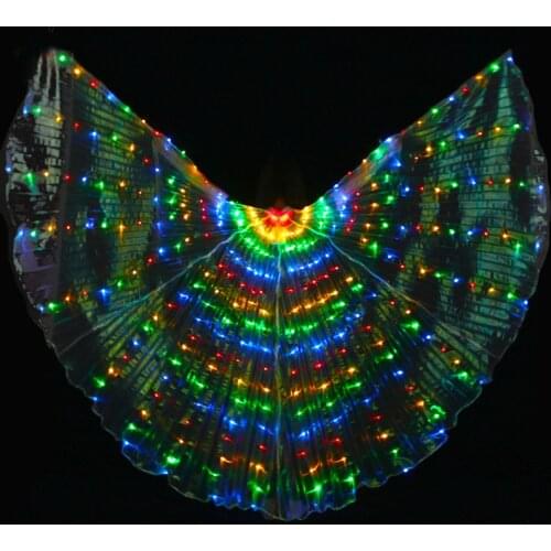 Christmas 360 led belly dance isis wings rainbow of colors of halloween props photography (with flexible spokes) for club party