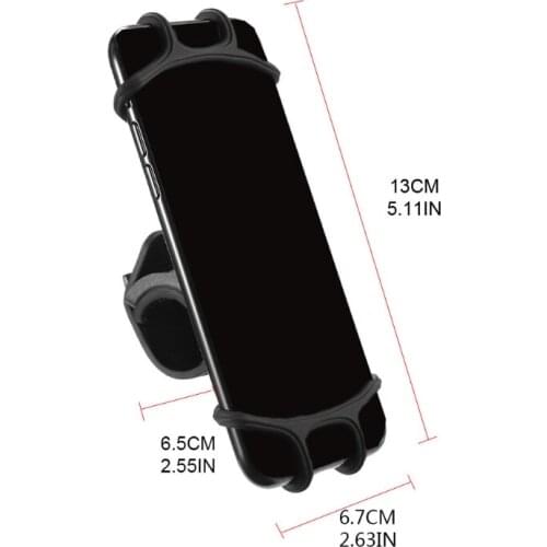 Bicycle Phone Silicone Mount Holder Universal Bike Handlebar Bracket 360Rotation X37F