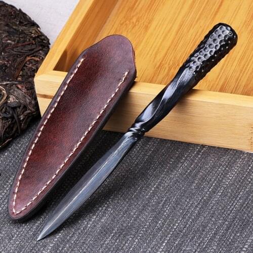 Creative Tea Knife Handmade Steel Vintage Knife Pry Tea Needle Chinese Kung Fu Teaware Accessories Cutter for Puer Crafts Decor