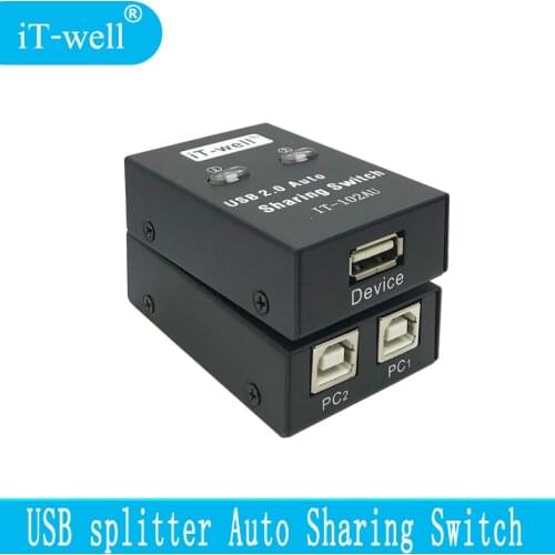 USB splitter Auto Sharing Switch Computer Peripherals For 2 computers share 1 printer device usb hub Printer sharer IT-102AU