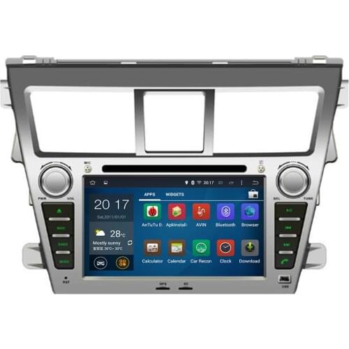 Eight Core Android 10 Two Din Car DVD Player Satnav for TOYOTA Vios Belta Yaris Sedan Car GPS Navigation Radio Stereo recorder