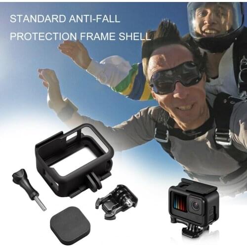 Frame Case Form Fitting Anti-drop Camera Accessories Cage Glass Screen Protector for Gopro 9 Accessories