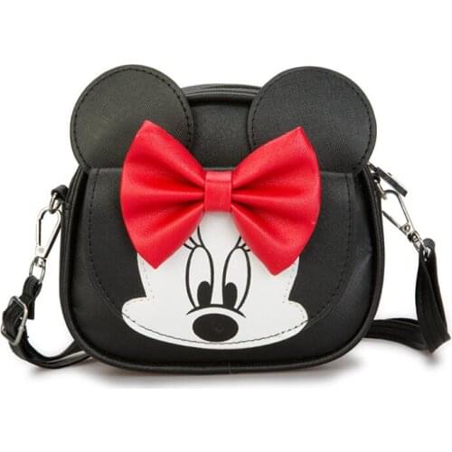 Disney Womens Bag Baby Mini Princess Fashion Girls Handbags Cute cartoon Minnie PU Shoulder Coin Purse