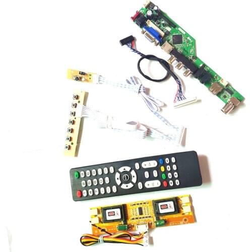 For LTM220M1-L01/L02 LCD monitor LVDS 4CCFL 30Pin keyboard+Remote+Inverter HDMI-Compatible VGA USB AV T.V53 drive board