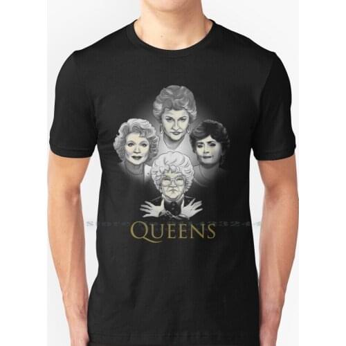 Golden Queens T Shirt 100% Pure Cotton Golden Girls Blanche Dorothy Rose Sophia Queen Ursulalopez Ursula Lopez Creative