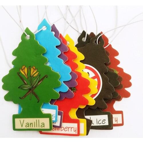 1pc Car Air Freshener Hanging Paper Tree Cardboard Royal Pine Scent For Home Car Decoration Random Fragrance Delivery
