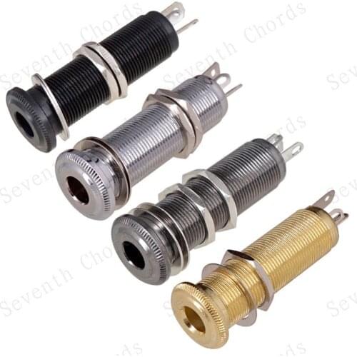 1 PCS 6.35mm Guitar Bass Threaded Cylinder output Input Jack Plug Socket 1/4" Pickup output jack