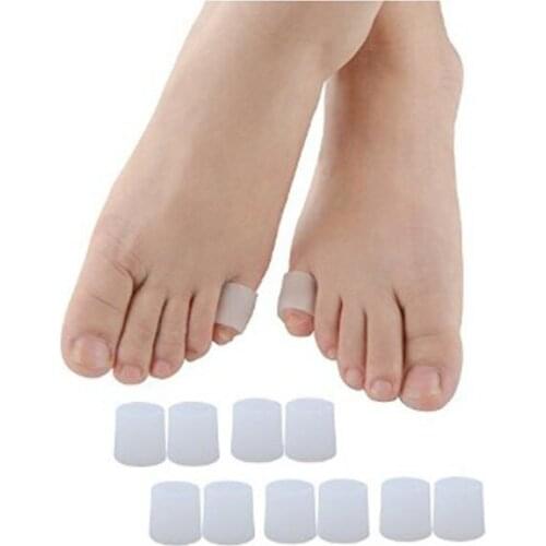 20pcs=10Pairs Protector Bunion Toe Finger Protection Little Toe Tube Corns Blisters Corrector Sleeve Foot Care Pedicure Tools