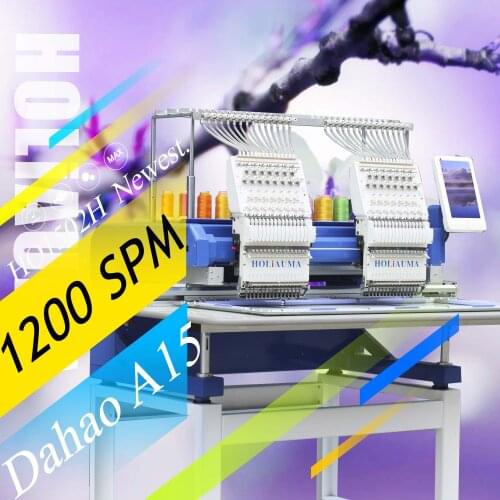 3 Years Quality Warranty!!!T Ajima Similar High Speed Serve Motor 2 Head 15 Needle Guangzhou Embroidery Machine Japan