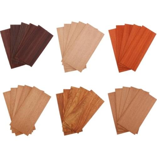 5 Pieces Wooden Guitar Head Plate Veneer Sheet DIY Replacement Supply Tool