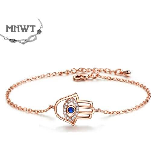 MNWT Cubic Zirconia Fashion Charm Bracelets & Bangles For Women Top Brand Rose Gold Jewelry Adjustable Pulseira Feminina Gift
