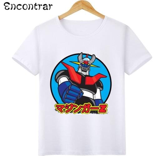 Kids Japan Comic Mazinger Z Retro Design T Shirt Boys/Girls Casual Short Sleeve Tops Childrens Funny T-Shirt,HKP3059
