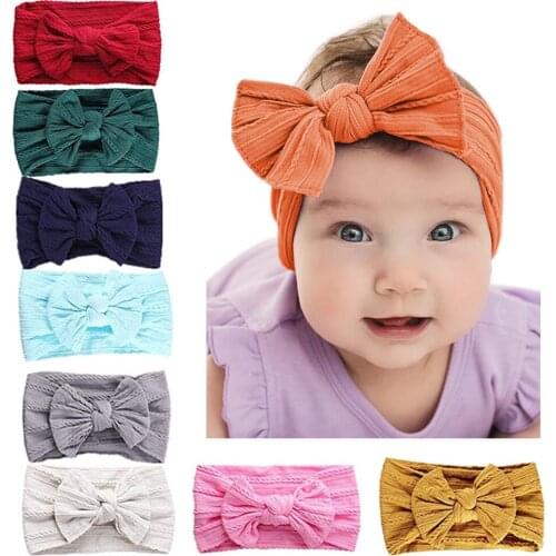 Childrens hair accessories 8 pieces of belt accessories baby girl with bow belt baby baby nylon headband Hair Accessories