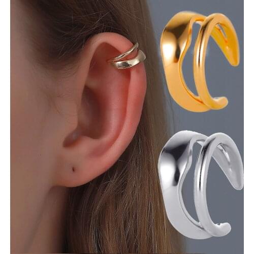 1pcs Double-layer Vintage Ear Clip Earring Non-pierced Earrings for Women Fashion Ear Bone Clip Fake Piercing Wholesale Jewelry