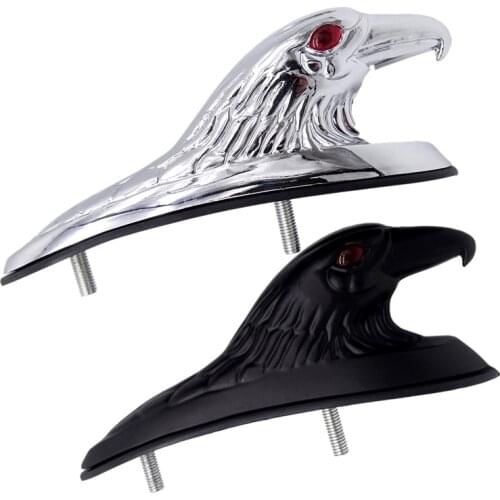 Motorcycle Front Fender Eagle Head Ornament Statue For Harley Honda Kawasaki Suzuki Motorbike Dirt Bike Universal Bonnet Emblem