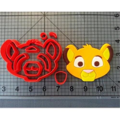 Cartoon lion Cookie Cutter Kitchen Baking Supplies DIY Cake Icing Decoration Kit 3D Printed Custom Seal