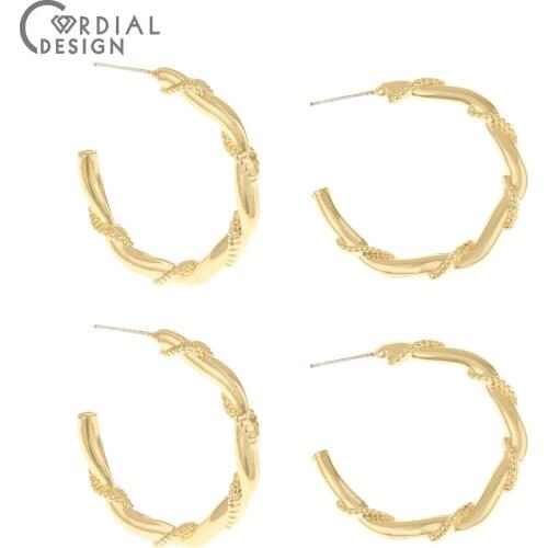 Cordial Design 50Pcs 32*33MM Jewelry Findings & Components/DIY Making/Hooks Shape/Earrings Stud/Hand Made/Jewelry Accessories