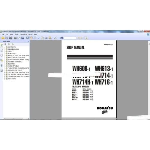 Komatsu Telescopic Handlers Workshop Manuals (ALL)