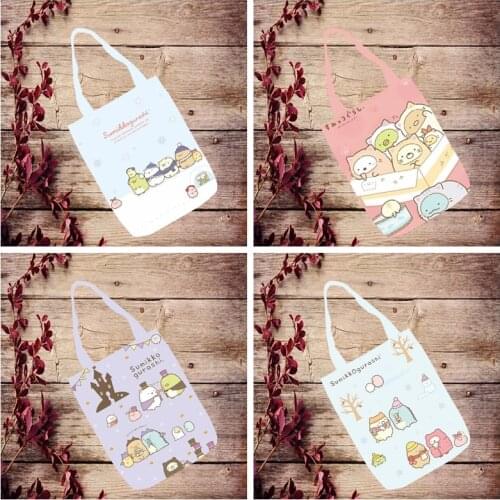 IVYYE 1PCS Sumikko gurashi Fashion Anime Canvas Shoulder Bags Casual Shopping Bag Cartoon Tote Handbag Travel Lady Girls New