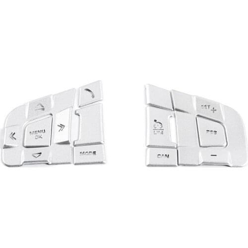 Car Steering Wheel Buttons Sequins Decoration Stickers Trim Accessories for Land Rover Discovery Sport 2015-2019