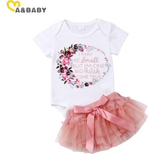 Ma&Baby 0-18M Summer Flower Baby Girl Clothes Set Newborn Infant Letter Romper Bow Tulle Tutu Shorts Outfits Costumes