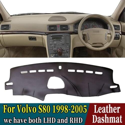 For Volvo S80 G1 1998 1999 2000 2001 2002 2004 2005 PU Leather Dashmat Dashboard Cover Dash Mat Carpet Car-Styling Accessories
