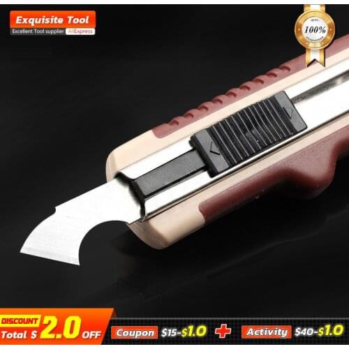 LIJIAN Mini Hook Knife With 4pcs Blades Set Pocket Oblique Hand Work Cutting DIY Tools Replace Blade Paper Card Cutter Scalpel