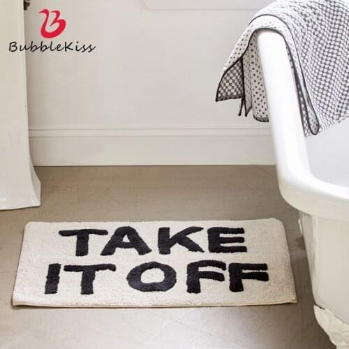 Bubble Kiss Doormat Letter Pattern Lamb Wool Material Soft Absorbent Comfort Non-Slip Bathroom Rugs Home Decor Entrance Carpets