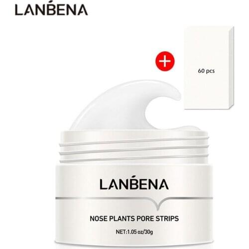 LANBENA New Blackhead Remover Nose Mask Pore Strip Black Mask Peeling Acne Treatment Black Moisturizing Deep Cleansing Skin Care