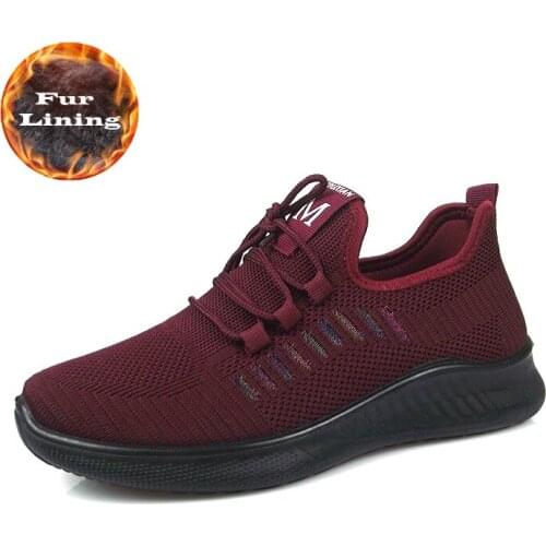 New Womens Shoes Winter Women Boots Warm Fur Plush Lady Casual Shoes Lace Up Fashion Sneakers Zapatillas Mujer Platform Sneaker