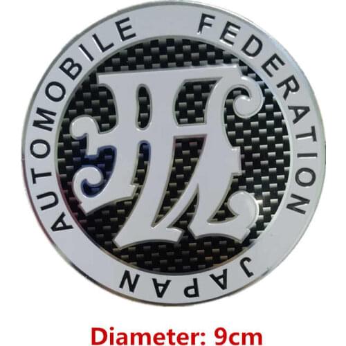 New Car Styling 9x9cm Universal Mirror Finish Car Badge For Japan Automobile Federation JAF Badge Emblem Car Accessories